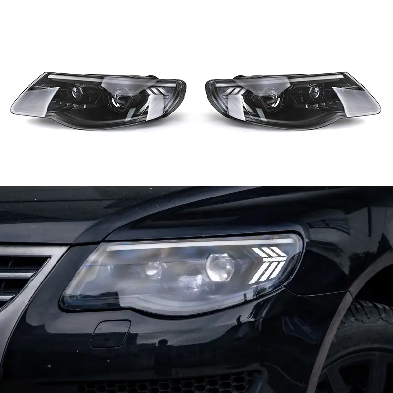 Facelift อัพเกรดไฟหน้า LED แบบเต็มรูปแบบสำหรับ VW Touareg 2007-2010